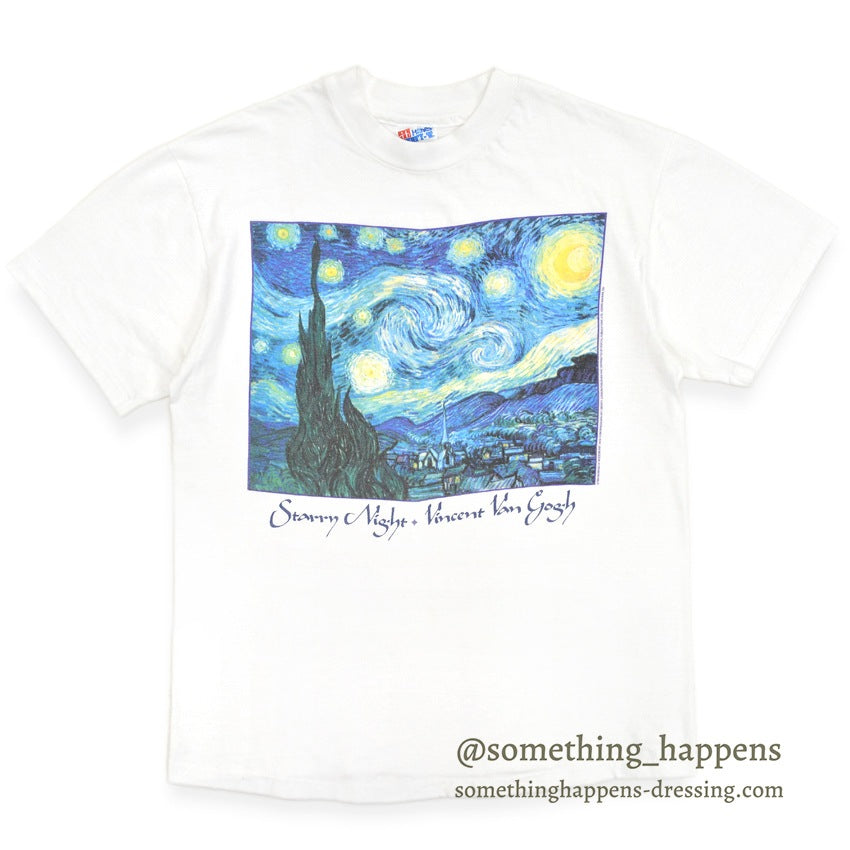 1990's HANES ゴッホ 星月夜 T-SHIRT ... M