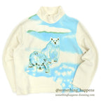 1990's CATALINA POLAR BEAR MOCK NECK FLEECE ...