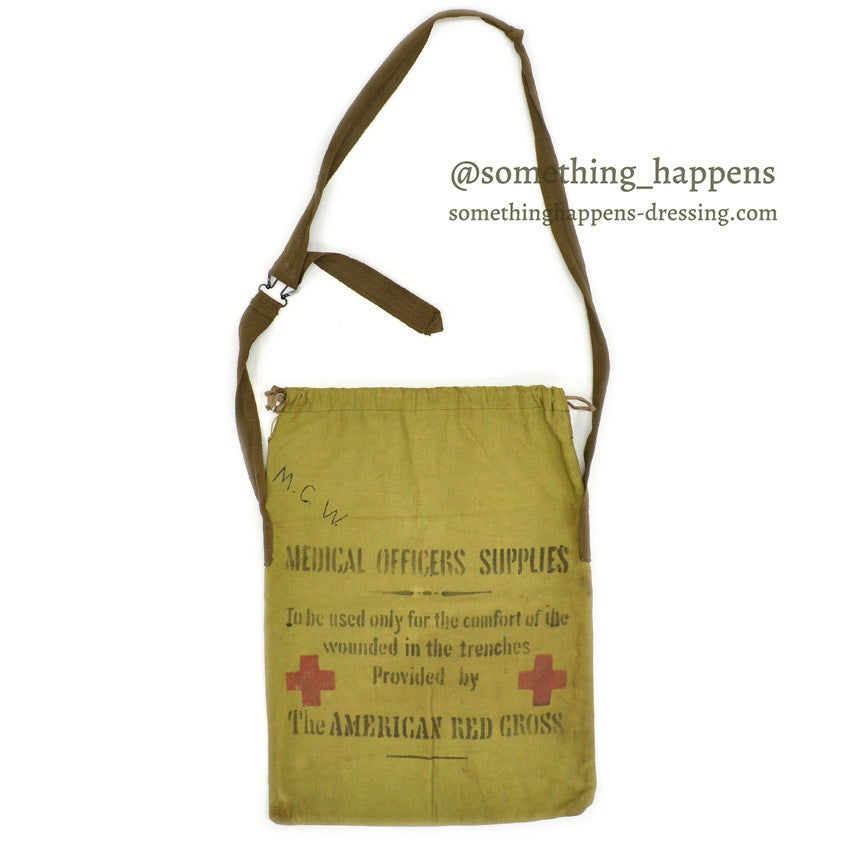 1910's AMERICAN RED CROSS WW1 MEDICAL OFFICERS SUPPLIES BAG...
