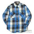 1970's BIGYANK BLOCK PLAID FLANNEL SHIRT... M