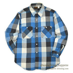 1970's BIGYANK BLOCK PLAID FLANNEL SHIRT... M