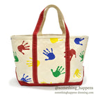 1990's~ LLBEAN BOAT AND TOTE BLUE COLORFUL PAINT... LARGE
