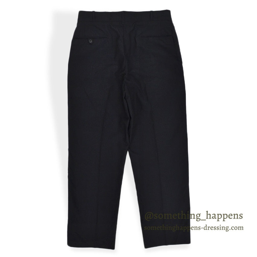 1970's U.S.G.I. BLACK TROUSERS, MEN'S, POLYESTER/WOOL TROPICAL ... 32R
