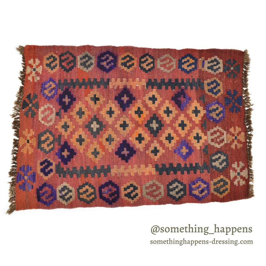 OLD KILIM RUG ... 86cm x 58cm