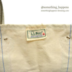 1980's LLBEAN BOAT AND TOTE LEATHER HANDLE... LARGE