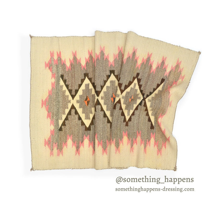 c.1930's NAVAJO RUG STEPPED DIAMONDS PATTERN... 194cm×103cm