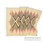 c.1930's NAVAJO RUG STEPPED DIAMONDS PATTERN... 194cm×103cm