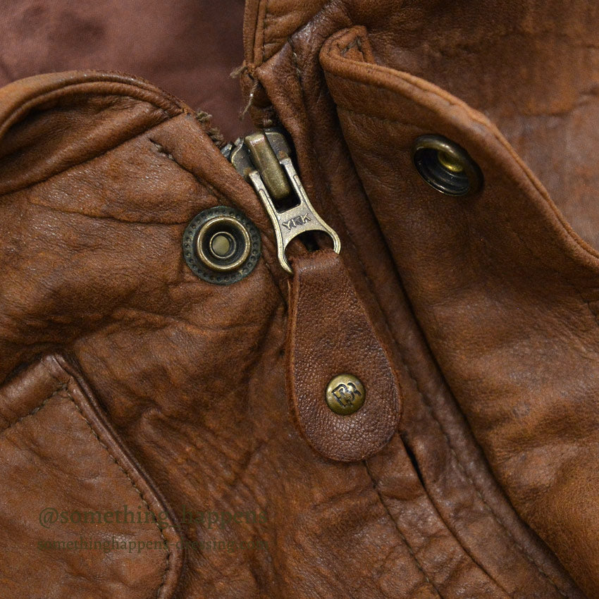 1980's BANANA REPUBLIC PHOTOJOURNALIST LEATHER VEST ... M