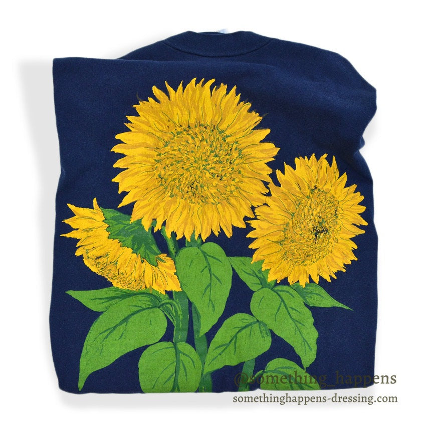 1990's HANES ひまわり FLOWER ART PRINT T-SHIRT ... XL