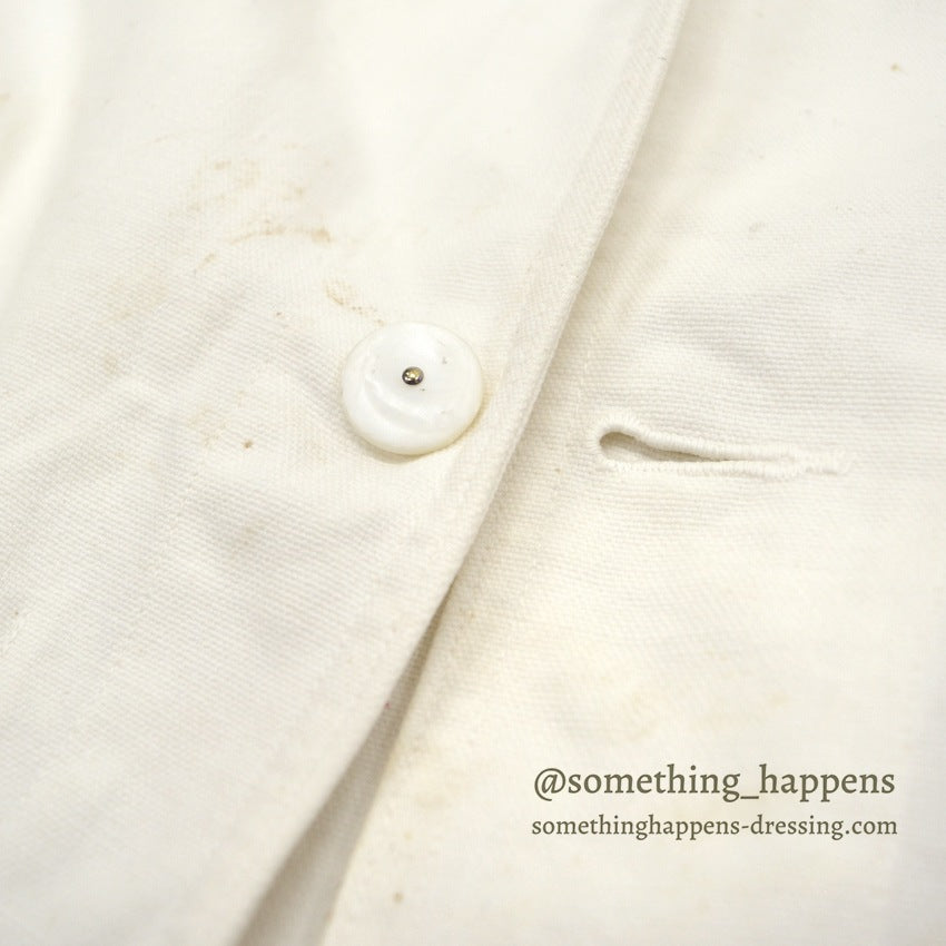 ~1930's ANGELICA JACKET CO. WHITE COVERALL CHANGE BUTTON... 40