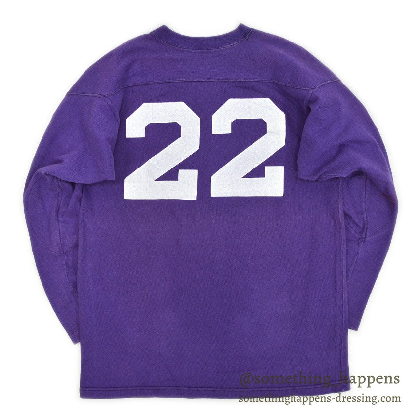 1960's CHAMPION FOOTBALL T-SHIRT PURPLE ... L