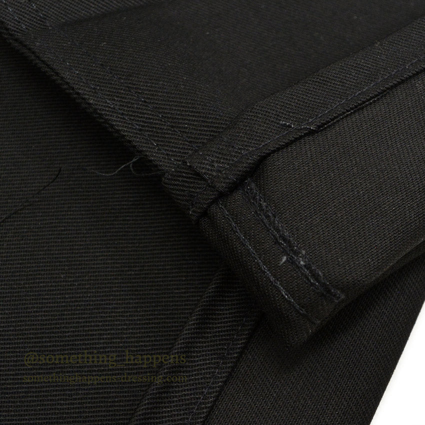 1970's~ DEADSTOCK Lee RIDERS 200 BLACK COTTON TWILL PANTS... W34/L34