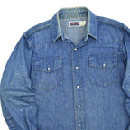1980's BIGMAC DENIM WESTERN SHIRT ... MEDIUM