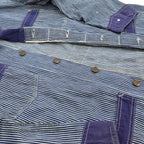 1930's〜 UNUSUAL HICKORY STRIPE SERVICE COAT 機関車ボタン ... Fits like 38