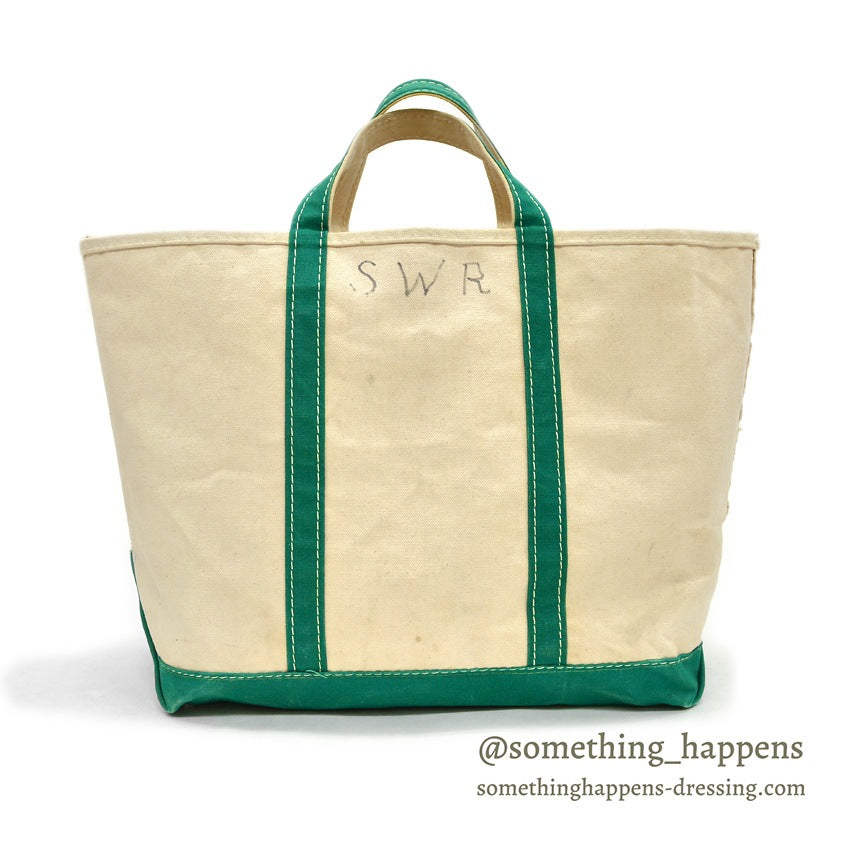 1980's LLBEAN BOAT AND TOTE GREEN... LARGE