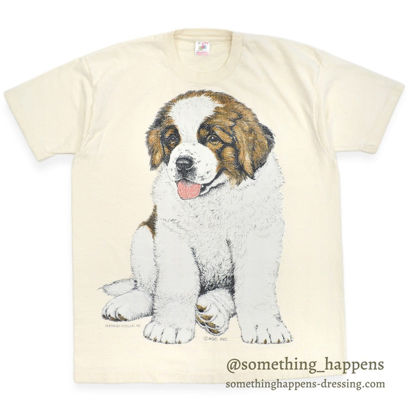 1990's FRUIT OF THE LOOM DOG JUMBO PRINT T-SHIRT ... XL