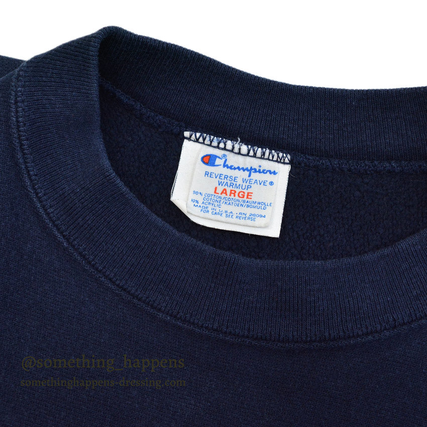 1980's CHAMPION UNIVERSITY OF MASSACHUSETTS REVERSE WEAVE SWEAT SHIRT ... L