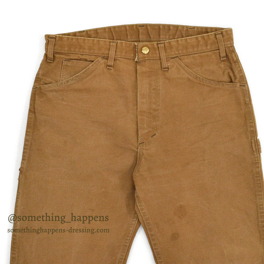 1970's CARHARTT BROWN DUCK WORK PANTS... W31/L27
