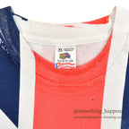 1990's FRUIT OF THE LOOM UNION JACK ALL OVER PRINT T-SHIRT ... XL