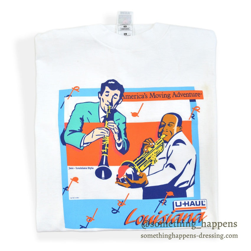 〜1990's DEADSTOCK FRUIT OF THE LOOM U-HAUL JAZZ T-SHIRT ... XL