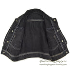1950's WESTERN TWO POCKETS BLACK DENIM JACKET FOR KIDS...