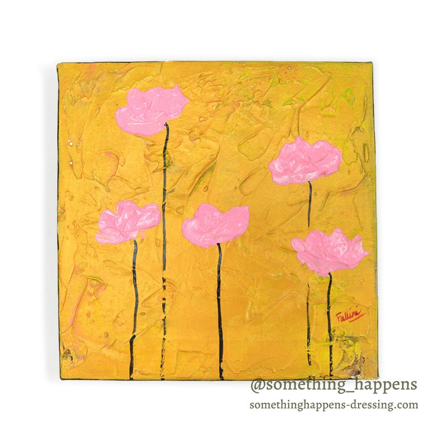 ART FLOWERS ACRYLIC PAINTING CANVAS '28 ... 20.5cm/20.5cm
