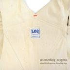 1970s DEADSTOCK Lee Off-white Overalls... W42/L30