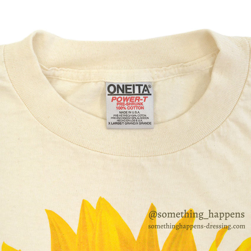 1990s DEADSTOCK ONEITA Sunflower Long-Sleeve T-Shirt ... XL