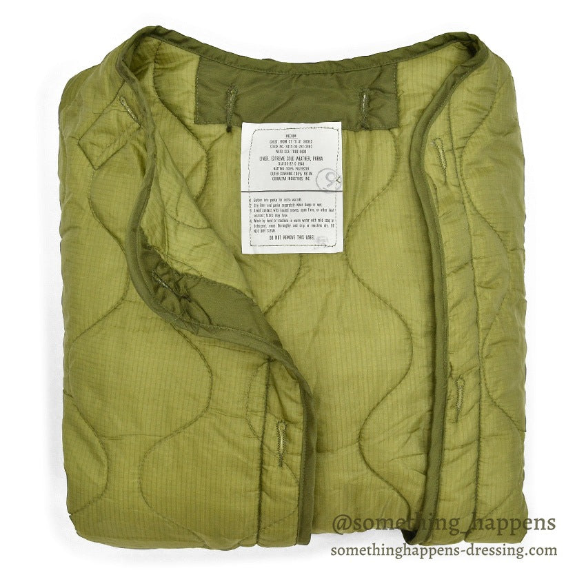 1960s Deadstock US Army Parka, Men's, M-65, Aluminum Zipper, Full Set... Medium