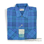 1960's DEADSTOCK SIR WALTER COTTON PLAID L/S SHIRT ... MEDIUM