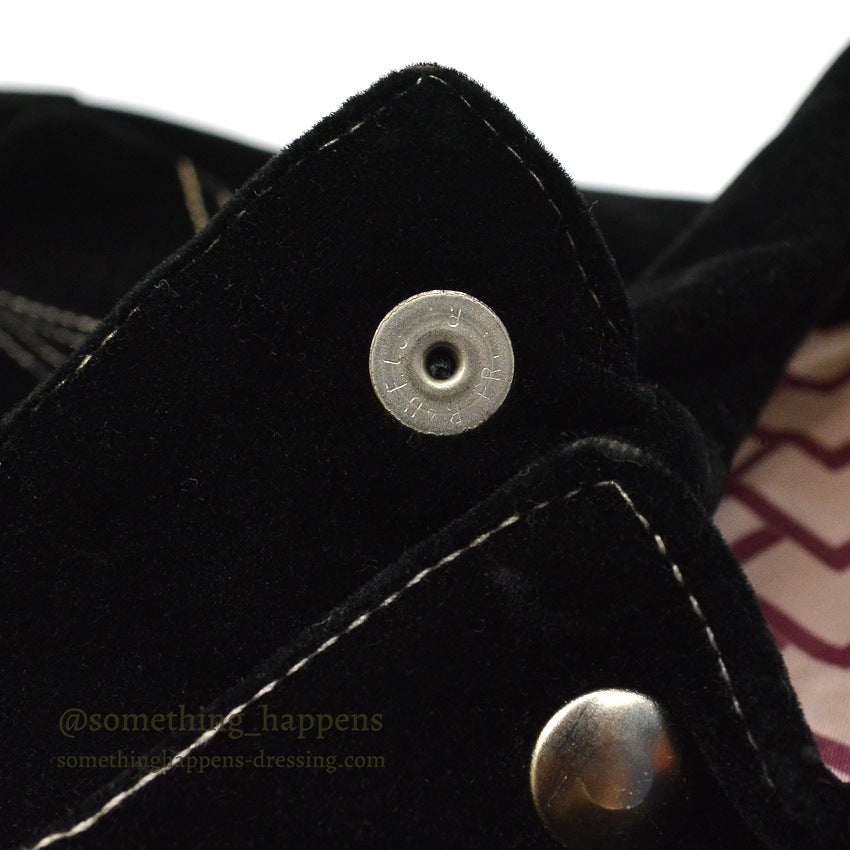1970's MONTGOMERY WARD TWO POCKETS BLACK VELVETEEN JACKET... XL
