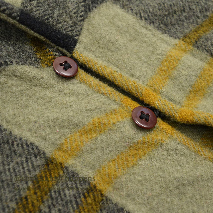 1950's~ WOOLRICH WOOL PLAID PULLOVER JACKET... MEDIUM