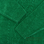 OLD GREEN MOCK NECK VELVET SWEATER... Fits like M