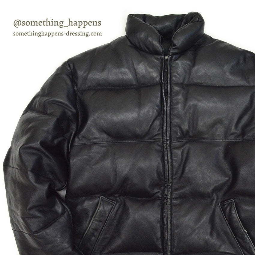 1990's SCHOTT LEATHER DOWN JACKET... 36