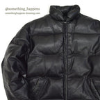 1990's SCHOTT LEATHER DOWN JACKET... 36