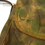 1940's~ WW2 ERA HAND PAINTED CAMO CANVAS BAG...