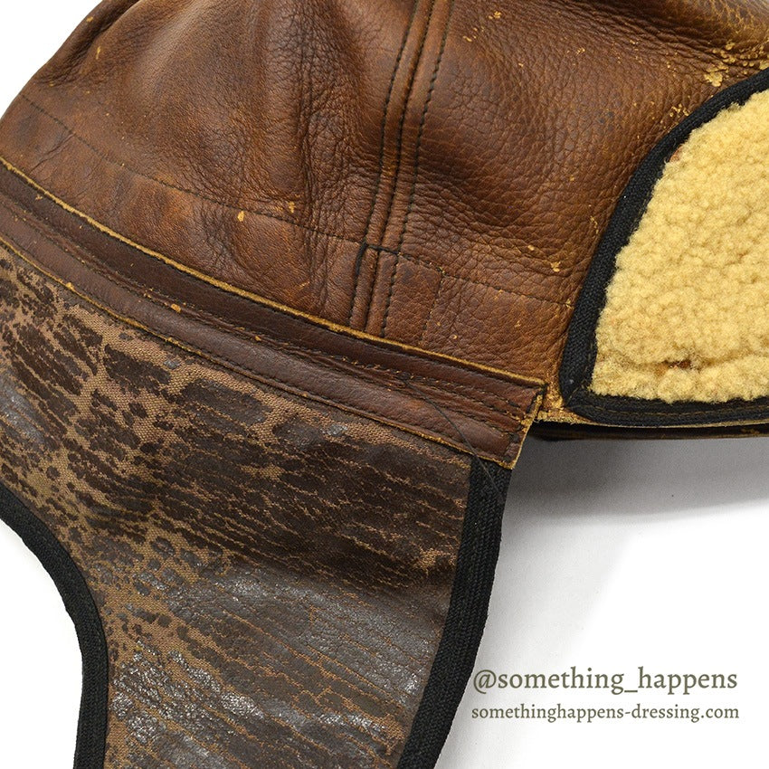 c.1920 LLBEAN AVIATOR LEATHER HAT...