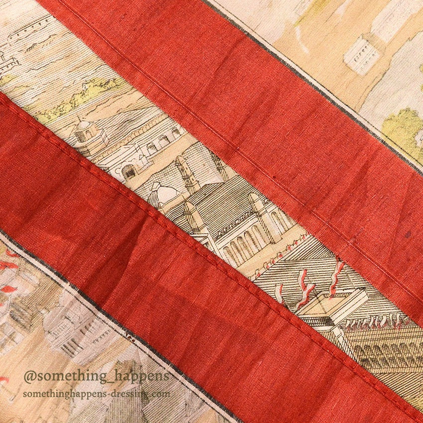 1890's~ THE WORLD'S COLUMBIAN EXHIBITION CHICAGO・1893・SILK SCARF...
