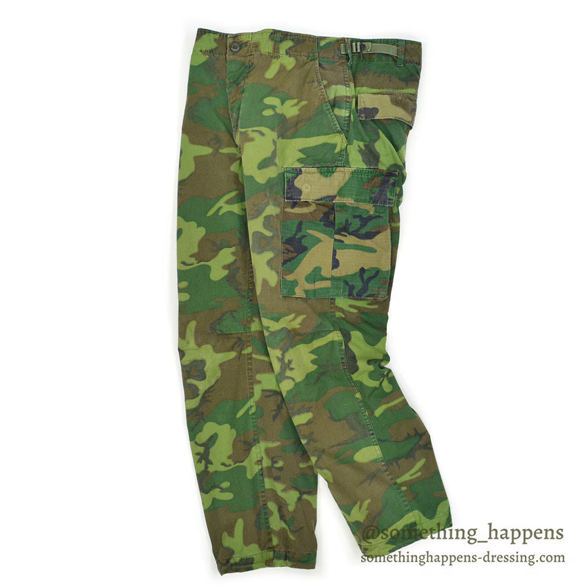 1970's USARMY ERDL NON RIP MIX LEAF PANTS... MEDIUM-REGULAR