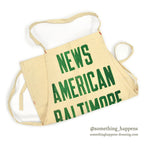 1950's~ DEADSTOCK NEWS AMERICAN BALTIMORE CANVAS APRON...