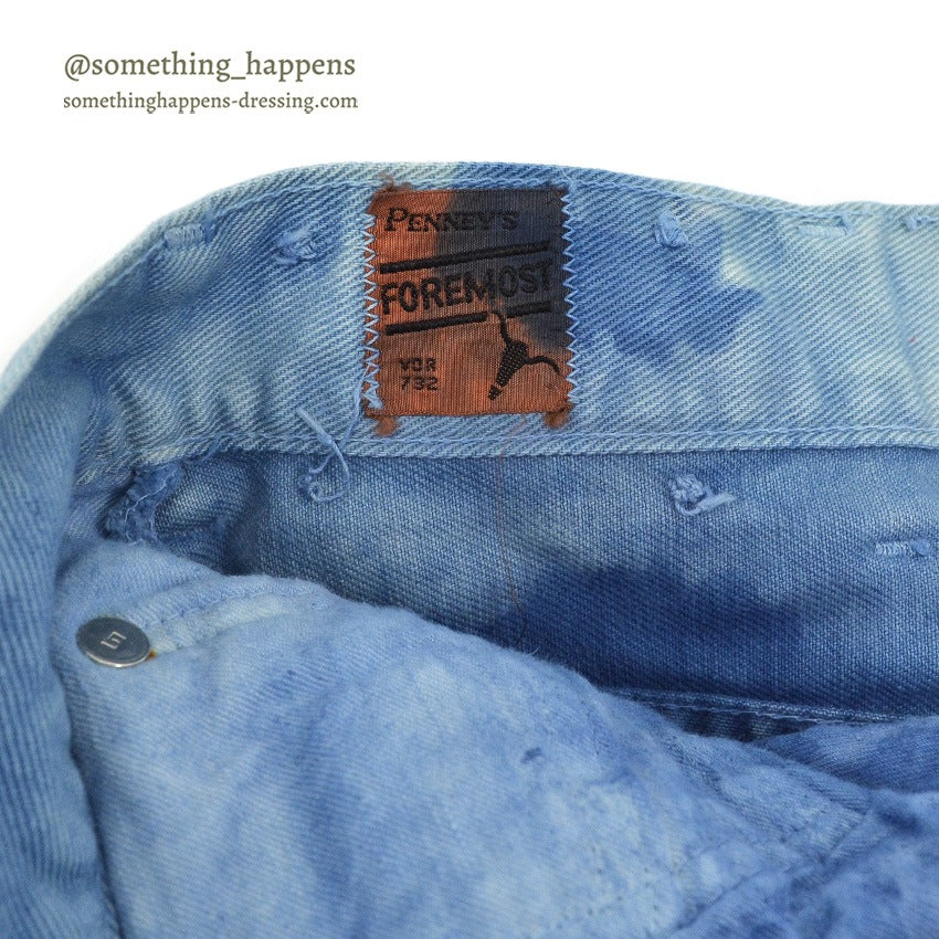 1960's JCPCO FOREMOST CLOUDY DYED COTTON TWILL PANTS... W33/L28