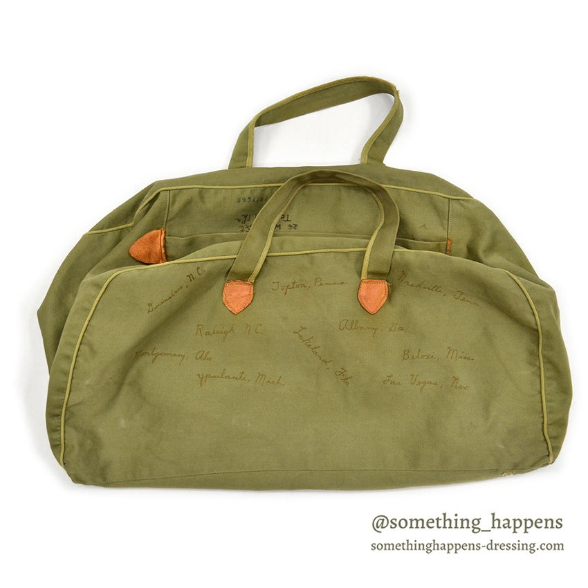 1940's WW2 HAND DRAWING SIGNATURE COTTON BAG ...