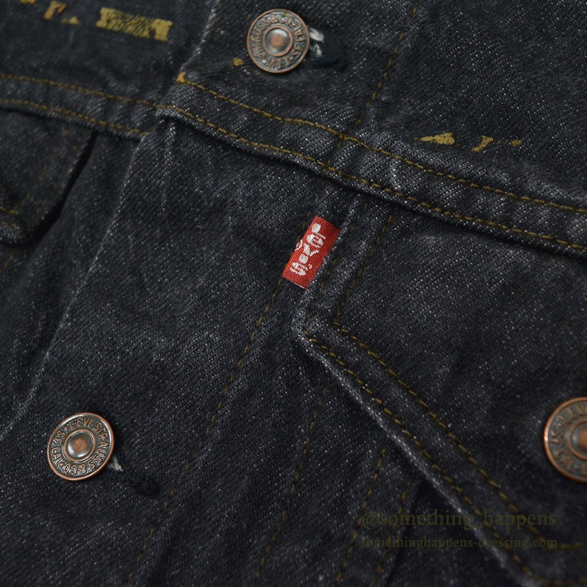 1980's Levi's 70506-0259 BLACK DENIM JACKET... 42R