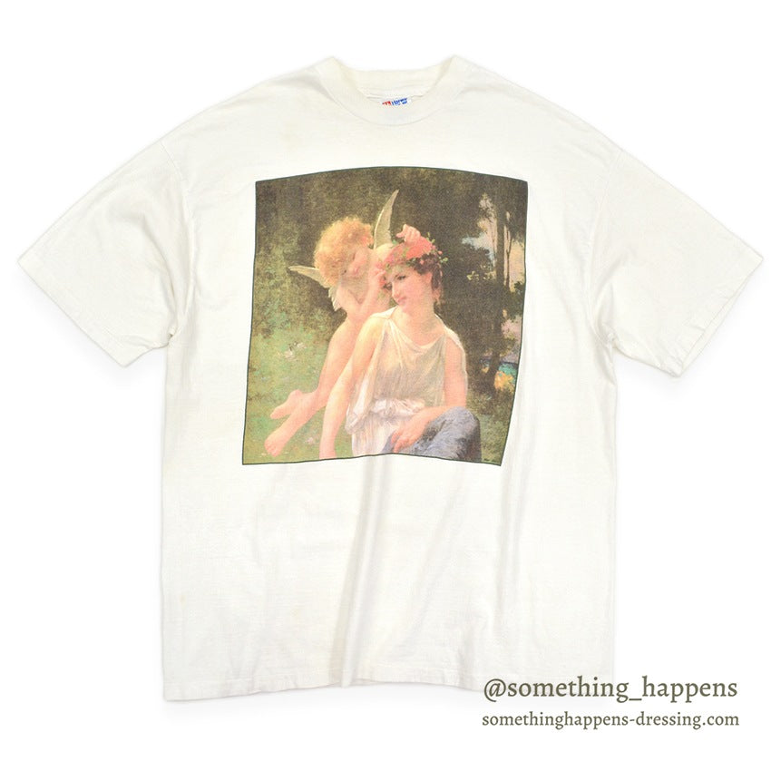 1990's~ HANES Guillaume Seignac Love's Whisper ART PRINT T-SHIRT ... XL