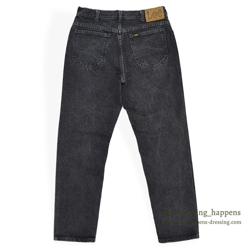 1980's Lee 200 BLACK DENIM PANTS...W33/L30