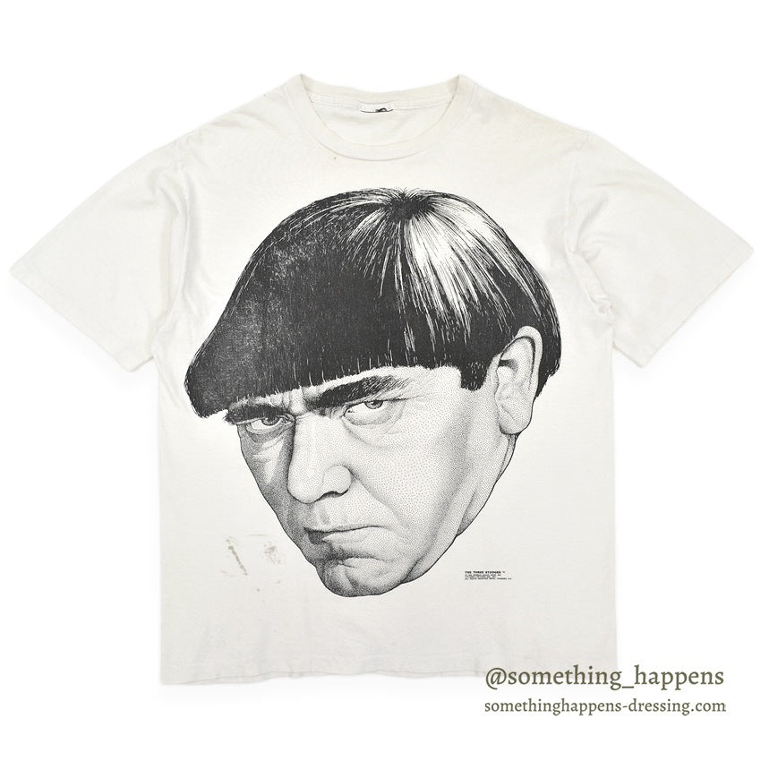 1990's THE THREE STOOGES MOE FACE PRINT T-SHIRT ... Fits like L