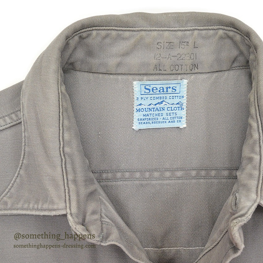 ~1960's SEARS MOUNTAIN CLOTH HUNTING SHIRT...