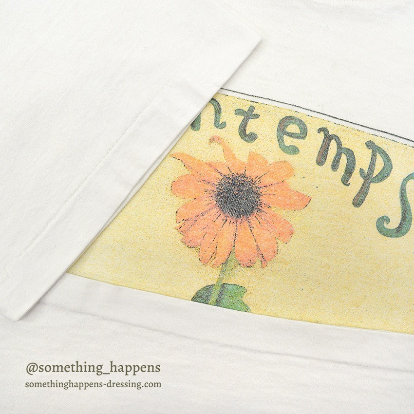 1990's EXPRESS SUN FLOWER ART T-SHIRT ...