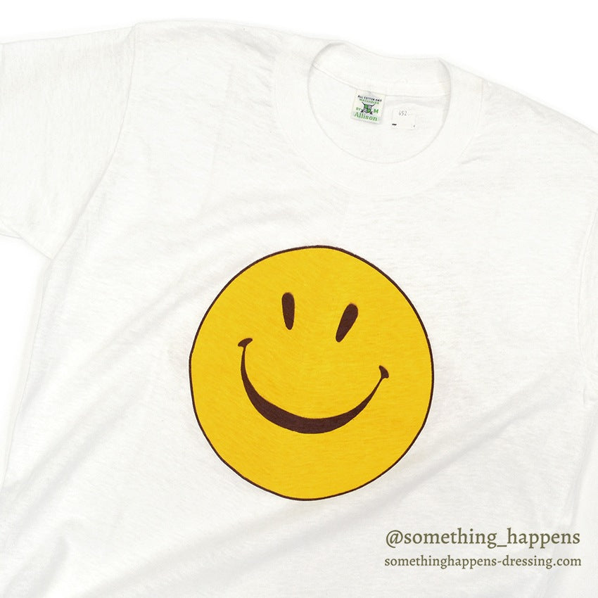 1960's DEADSTOCK ALLISON SMILEY FACE T-SHIRT...M