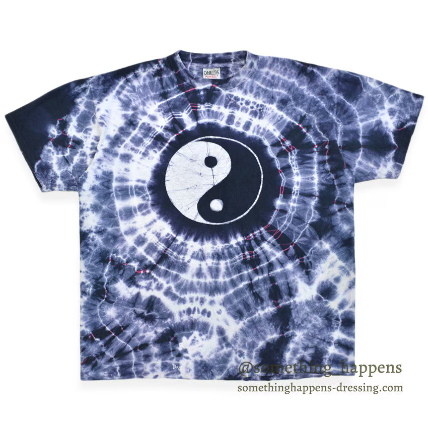 1990's ONEITA YIN YANG TIE DYE ART T-SHIRT... XL